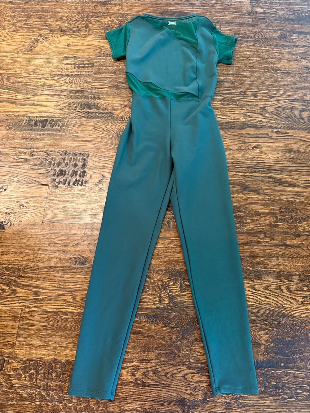 Bluewater Dancewear Emerald Green Dance Geo Jumpsuit - Picture 3 of 8